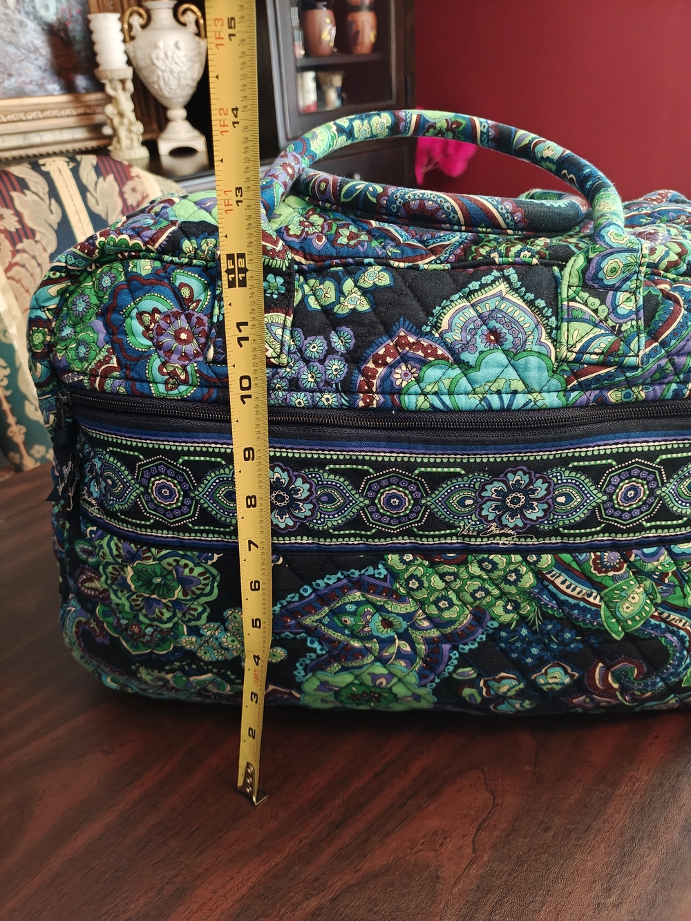 3 Piece Vera Bradley Blue Rhapsody Paisley Duffle Bags And Shoulder Bag - Picture 10 of 16